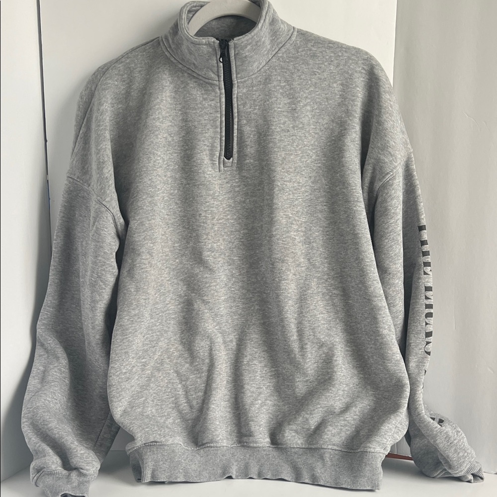 Taylor Swift Men's Heather Gray Zip-Up Sweater